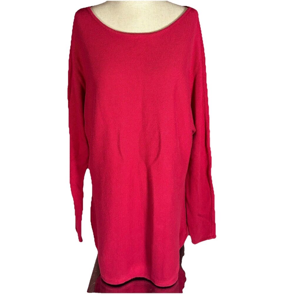 Michael Kors Pink Magenta Long Sleeve Sweater Gold Tone Zipper Women’s Large